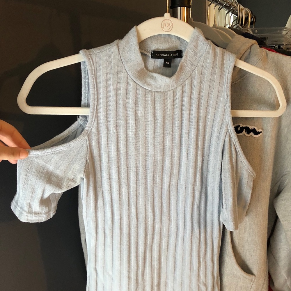 kendall and kylie cold shoulder turtleneck